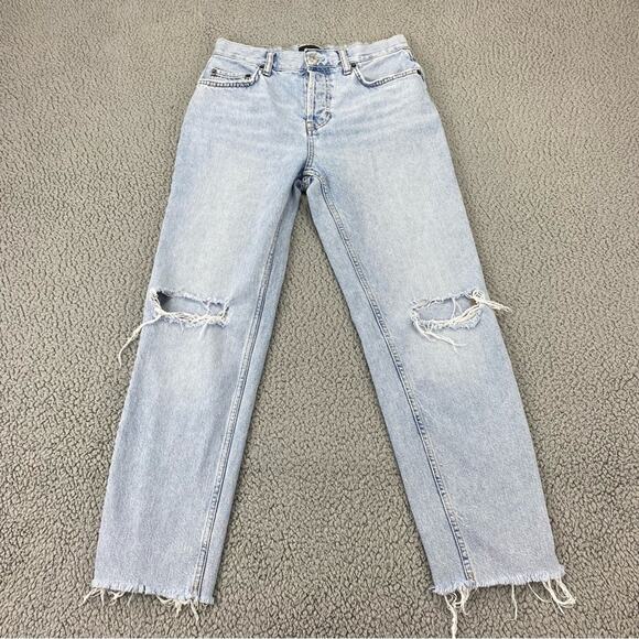 Rails Women's The Atwater Slouchy Straight Button Fly Destroyed Jean -  Size: 26 - Picture 2 of 15